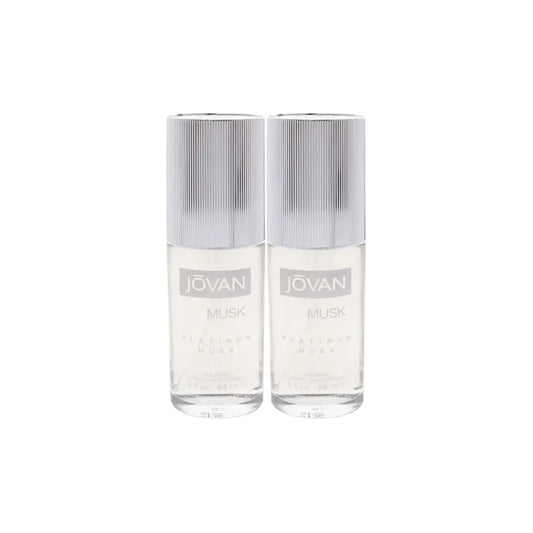 Jovan Platinum Musk for Men Cologne Spray 88ml Pack of 2 Jovan