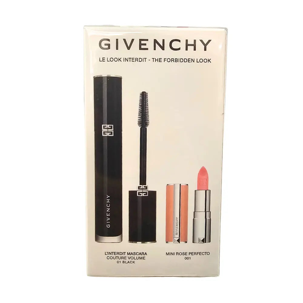 Givenchy L'Interdit Volume Mascara 01 Black + Mini Lipstick 001 Rose Perfecto Givenchy