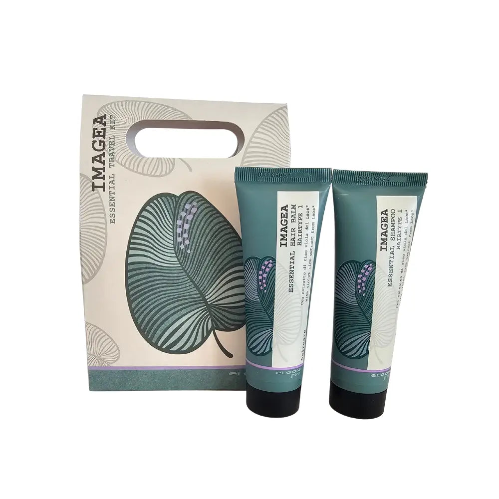 Elgon Green Imagea Hairtype 1 Essential Travel Kit Shampoo 50ml + Hair Balm 50ml The Beauty Store