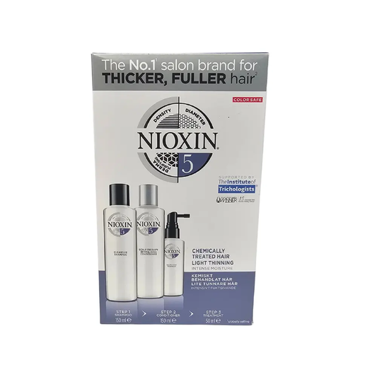 Nioxin System 5 for Chemically Treated Hair Light Thinning Shampoo + Conditioner + Treatment Nioxin