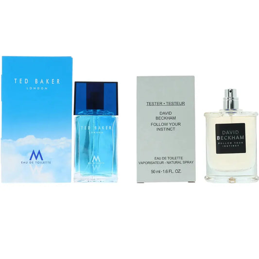 Men's Fragrance Tester Bundle Beckham Follow Your Instinct 100ml + Ted Baker M 75ml