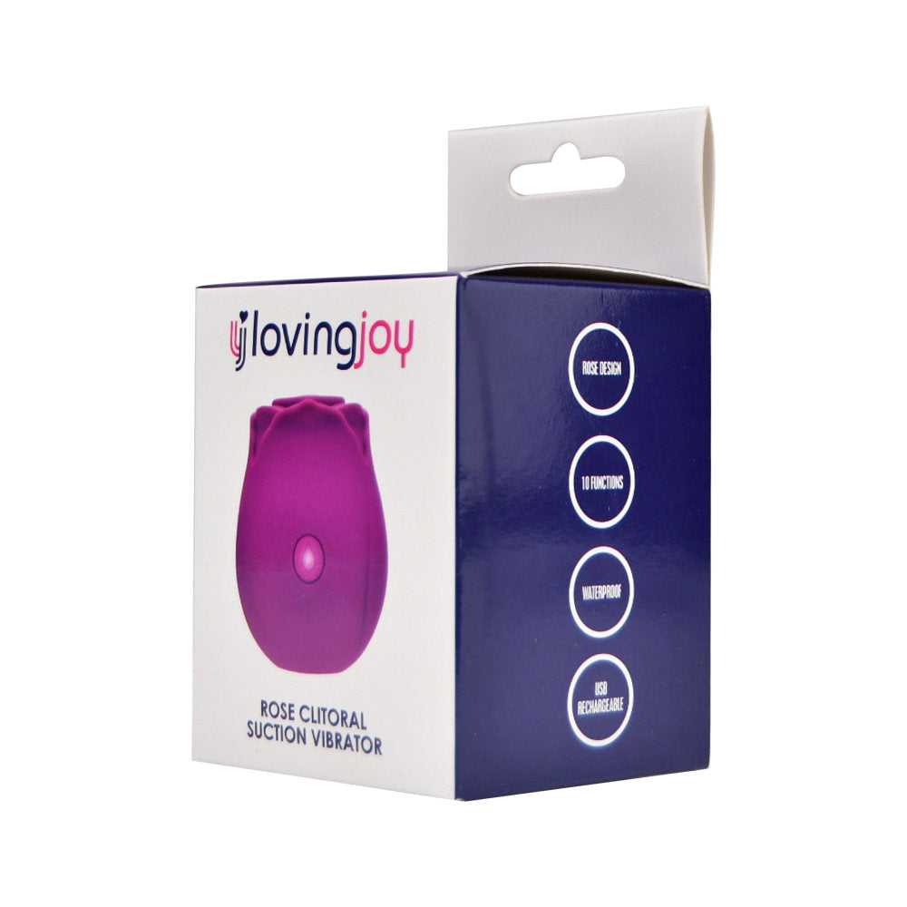 Loving Joy Rose Toy Clitoral Suction Vibrator Purple Loving Joy