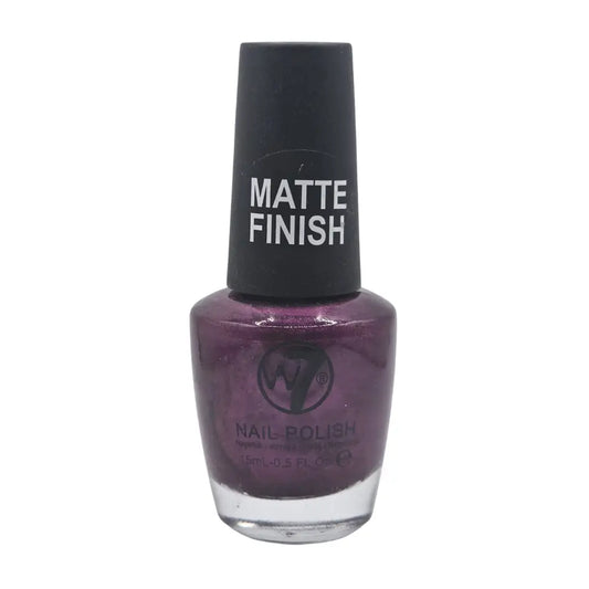 W7 Matte Finish Nail Polish 15ml - NP122 Matte Mauve W7 Cosmetics