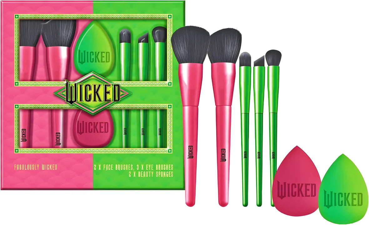 Wicked The Movie Official Makeup Brush & Set - 7 Piece Collection Wicked The Movie