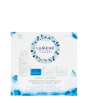 LUMENE NORDIC SET: OAK MILK CLEANSER 50ML + GEL MASK  15ML + NIGHT CREAM 15ML + MOISTURIZER 15ML CRM
