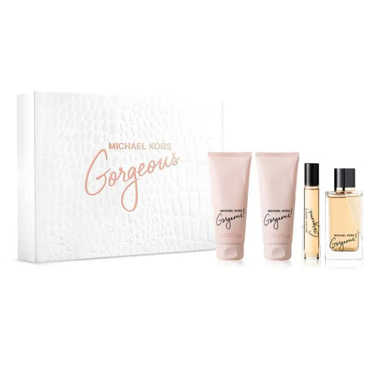 MICHAEL KORS GORGEOUS SET: EDP 100ML + BODY LOTION 100ML + SHOWER GEL 100ML + EDP 10ML CRM