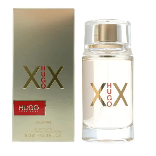 Hugo Boss HUGO XX Eau de Toilette Spray 100ml & HUGO Man Deodorant Stick 75ml His & Hers Luxury Fragrance Gift Set Fresh Fruity Floral Women's EDT & Long-Lasting Men's Deodorant Couple's Bundle Hugo Boss
