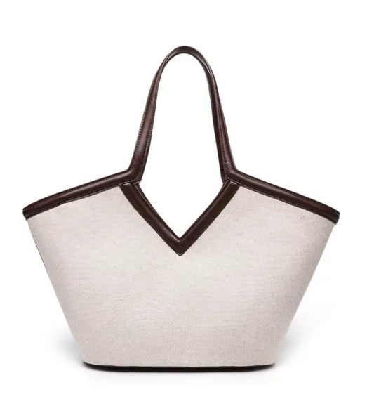 Victoria Green V-Structured Tote Bag