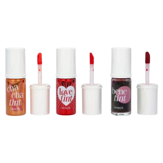 BENEFIT TINT SET: CHACHATINT CHEEK & LIP STAIN ORANGE 6ML + RED 6ML +  FIERY RED 6ML benefit Cosmetics
