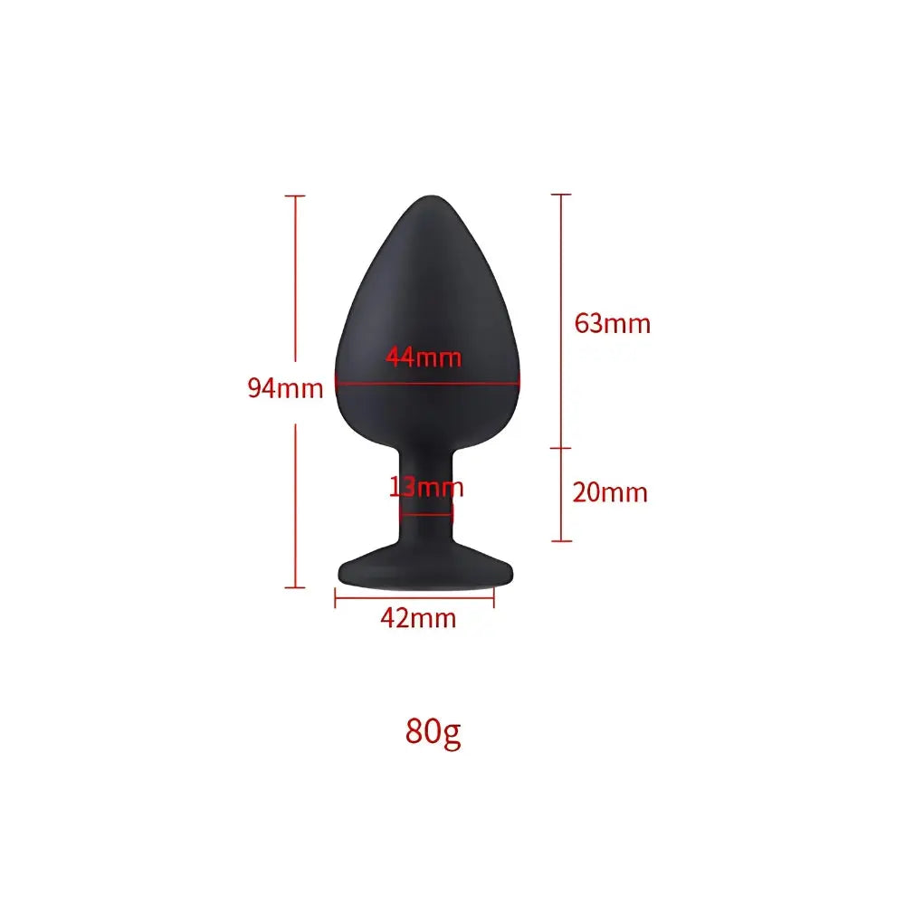 Toosh Black Silicone Butt Plug Large Toosh
