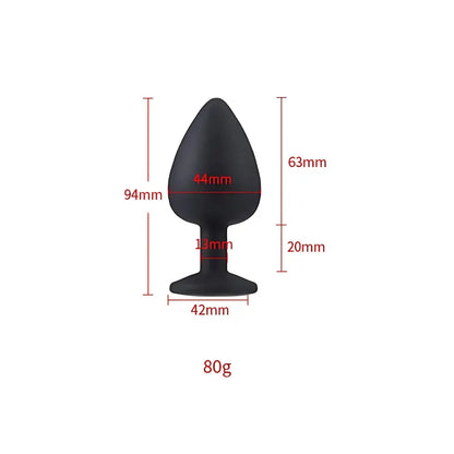 Toosh Black Silicone Butt Plug Large Toosh