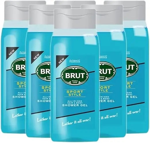 Brut Sport Style Shower Gel 500ml Pack of 6 Brut