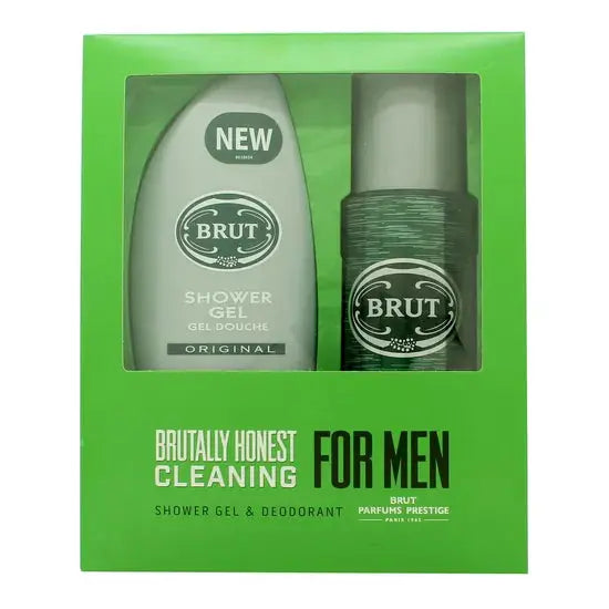 Brut Original Gift Set Deodorant Spray 200ml and Shower Gel 250ml Brut