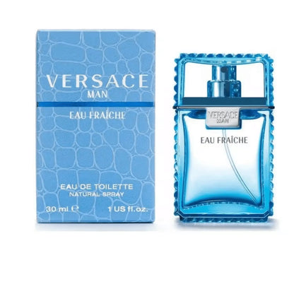 Versace Man Eau Fraiche Eau de Toilette Spray 30ml & Versace Woman Eau de Parfum Spray 100ml Luxury Fragrance Gift Set His & Hers Iconic Signature Scent EDT EDP Perfume Bundle Couple Set The Beauty Store