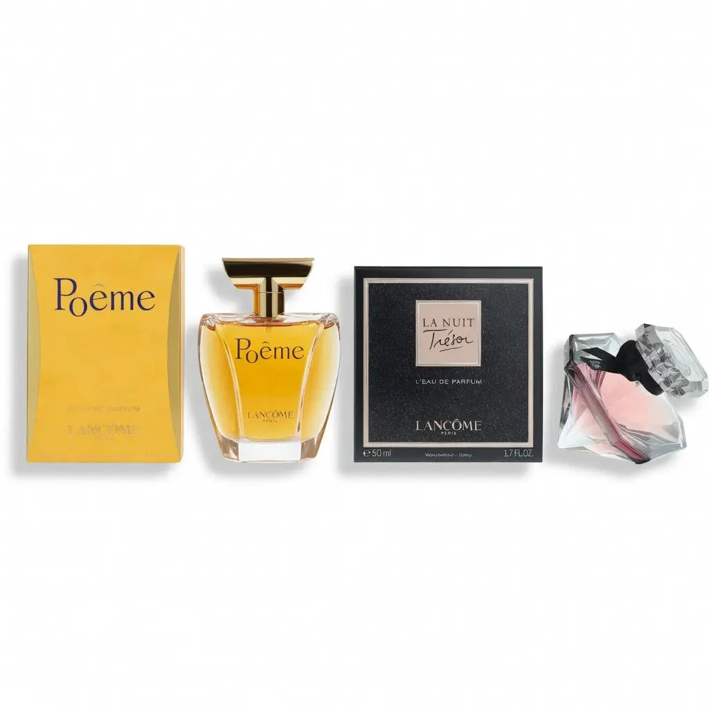 Lancôme La Nuit Trésor EDP Spray 50ml & Lancôme Poème EDP Spray 100ml Deep Romantic Floral & Warm Floral Oriental Feminine Fragrance Duo Gift Set | Iconic French Luxury Perfume Bundle for Her The Beauty Store