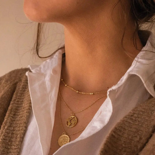 Elk & Bloom Dainty 14K Gold Plated Bead Choker Elk & Bloom