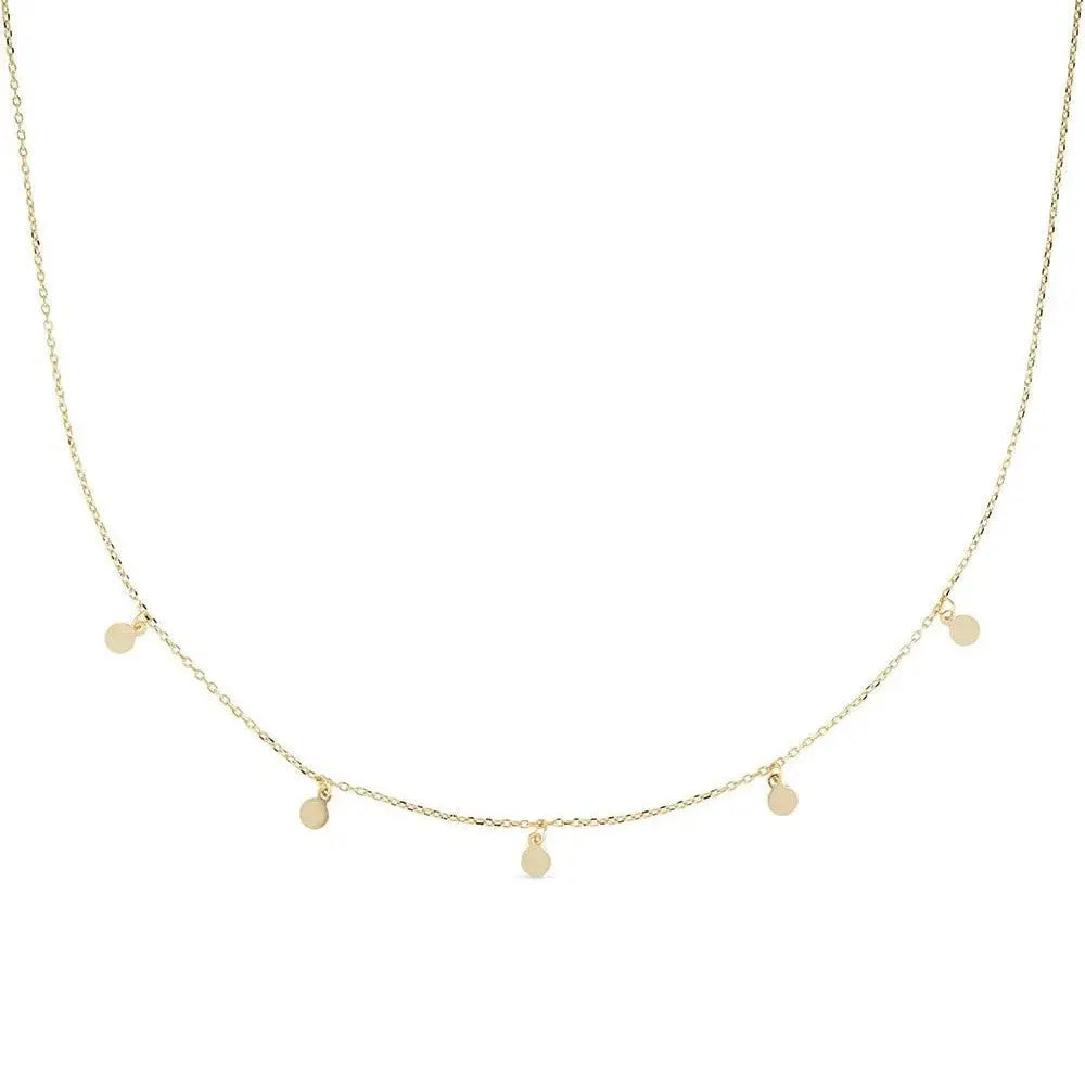 Elk & Bloom Dainty 18K Gold Disc Choker Necklace Elk & Bloom