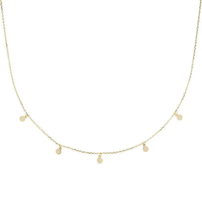 Elk & Bloom Dainty 18K Gold Disc Choker Necklace Elk & Bloom