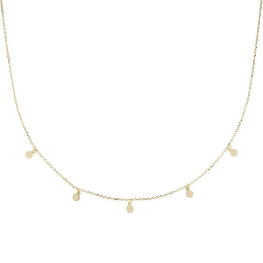 Elk & Bloom Dainty 18K Gold Disc Choker Necklace Elk & Bloom