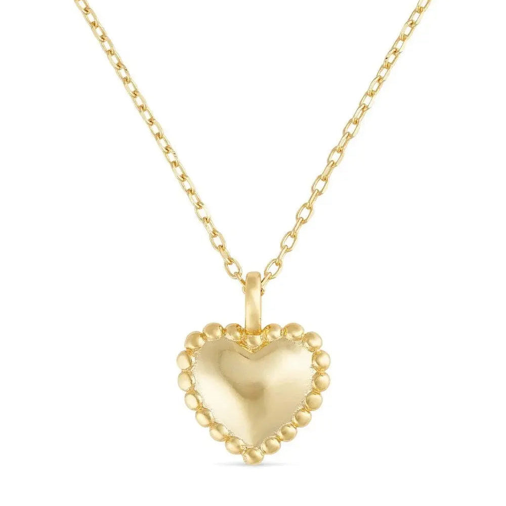 Elk & Bloom Dainty 18K Gold Heart Love Necklace Elk & Bloom