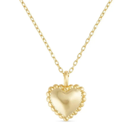 Elk & Bloom Dainty 18K Gold Heart Love Necklace Elk & Bloom