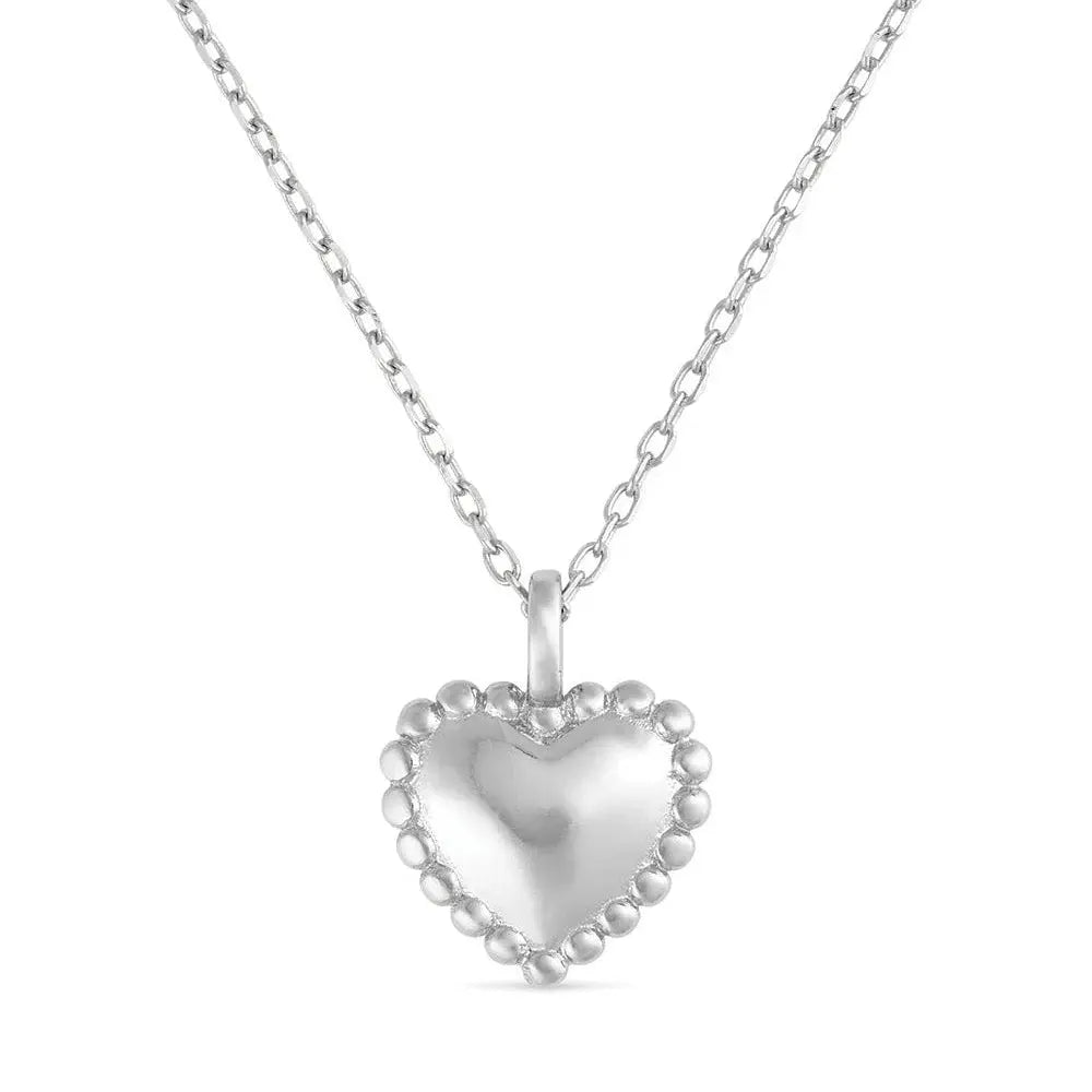 Elk & Bloom Dainty Sterling Silver Heart Love Necklace Elk & Bloom