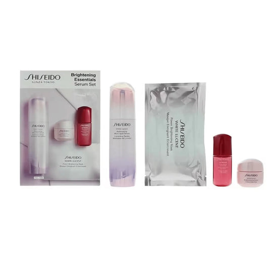 Shiseido Skincare Essentials Set Serum 50ml + Gel Cream 15ml + Concentrate 10ml + Face Mask 1pc + Free Victoria Green Emma 3-in-1 Hanging Wash Bag The Beauty Store