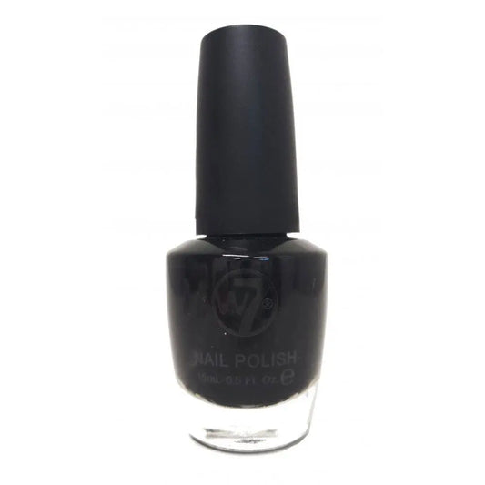 W7 Cosmetics Black Nail Polish 15ml - Black W7 Cosmetics