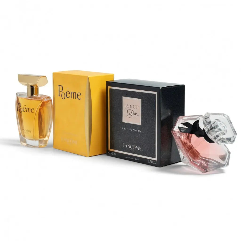 Lancôme La Nuit Trésor EDP Spray 50ml & Lancôme Poème EDP Spray 100ml Deep Romantic Floral & Warm Floral Oriental Feminine Fragrance Duo Gift Set | Iconic French Luxury Perfume Bundle for Her The Beauty Store