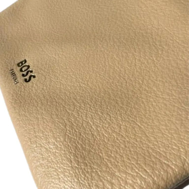 Hugo Boss Parfums Women's Tan Faux Leather Cosmetics Pouch Hugo Boss