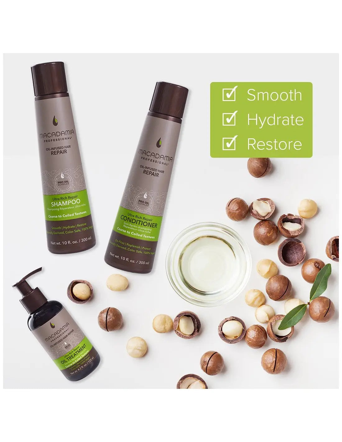 Macadamia Ultra Rich Repair Shampoo 300ml Macadamia Professional