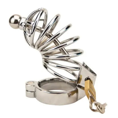 Impound Corkscrew Male Chastity Device with Penis Plug Impound