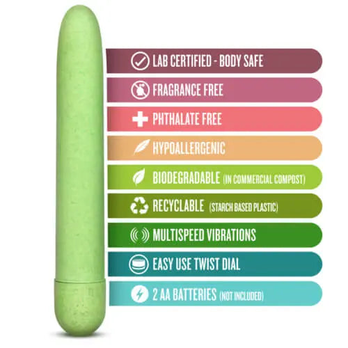 Gaia Biodegradable Eco Vibrator Green Blush Novelties