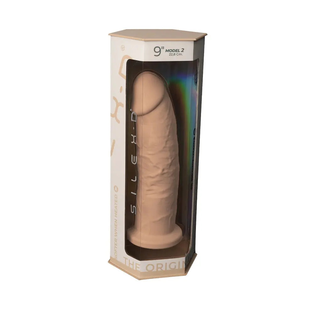 SilexD 9 inch Realistic Girthy Silicone Dual Density Dildo with Suction Cup SilexD