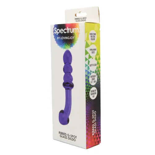 Spectrum Ribbed G-Spot Glass Dildo Spectrum