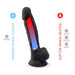 SilexD 7 inch Realistic Silicone Dual Density Dildo with Suction Cup and balls Black SilexD