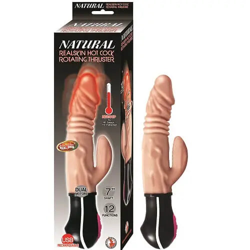 Realistic Warming and Thrusting Vibrating Dildo Flesh Nasstoys