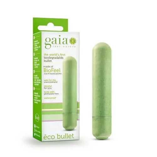 Gaia Biodegradable Eco Bullet Vibrator Green Blush Novelties