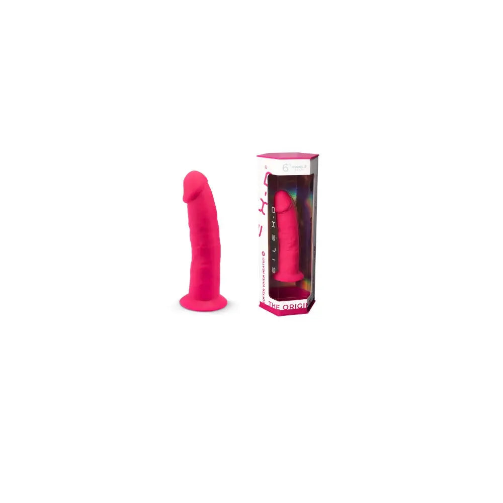 SilexD 7.5 inch Realistic Silicone Dual Density Dildo with Suction Cup Pink SilexD