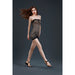 Moonlight Black Strapless Mesh Dress One Size