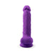 SilexD 7 inch Realistic Silicone Dual Density Dildo with Suction Cup and Balls Purple SilexD