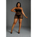 Moonlight Black Strapless Mesh Dress Plus Size Moonlight Lingerie