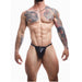 C4M Boost Black Leatherette G-String Extra Large