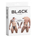 C4M Boost Black Leatherette G-String Medium Cut 4 Men