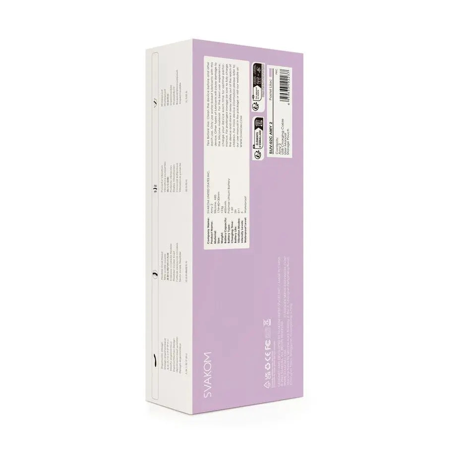 Svakom Amy 2 G-Spot and Clitoral Vibrator Lilac Svakom