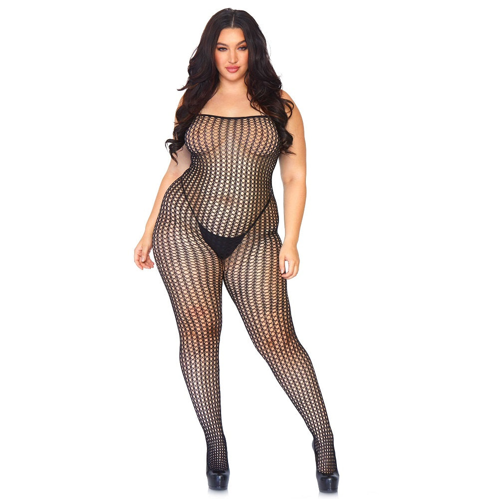 Leg Avenue Seamless Crochet Bodystocking Plus Size Leg Avenue