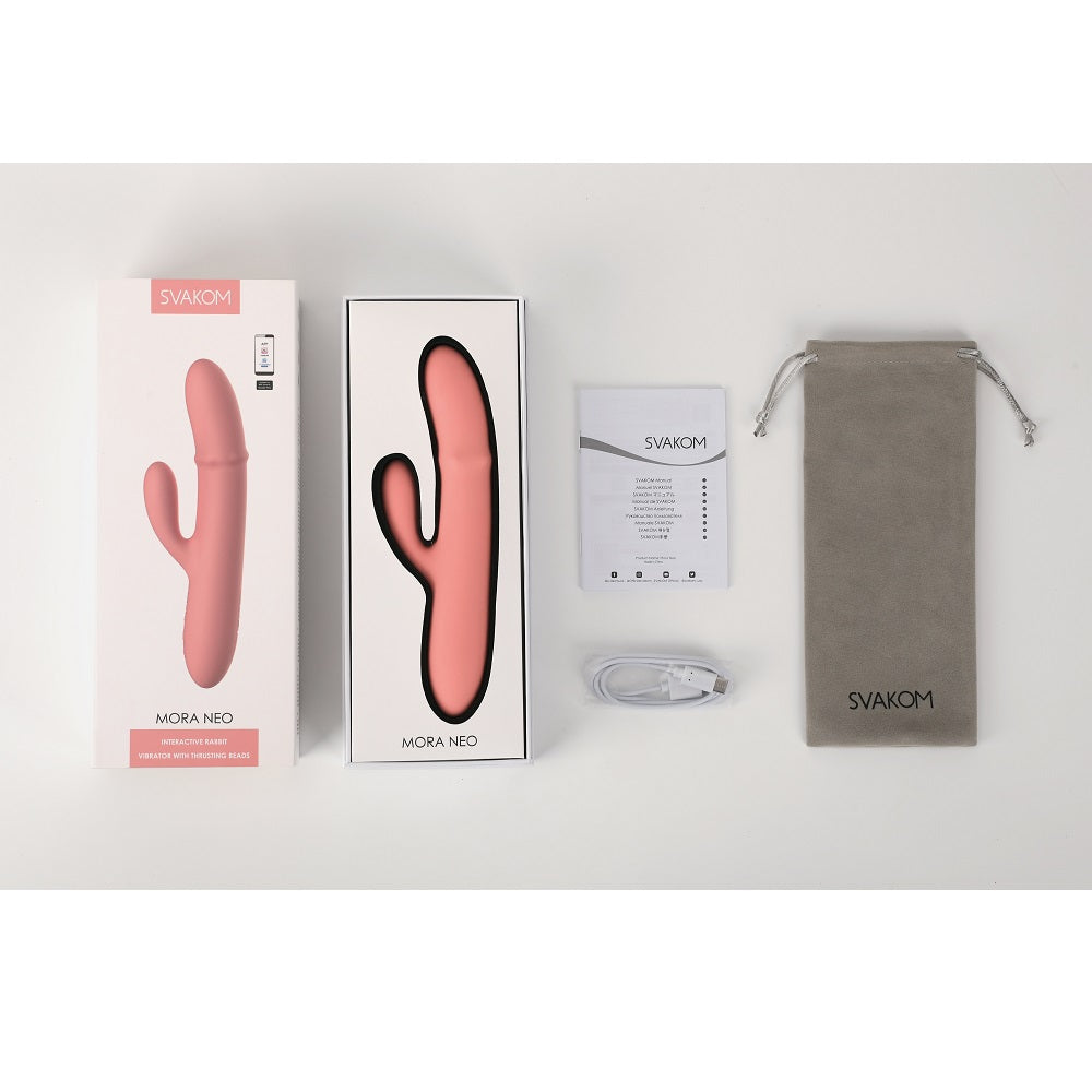 Svakom Mora Neo Interactive Rabbit Vibrator with Thrusting Beads Svakom