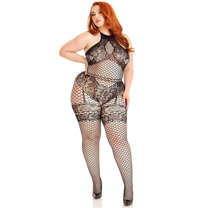 Leg Avenue Seamless Halter Bodystocking Plus Size Leg Avenue