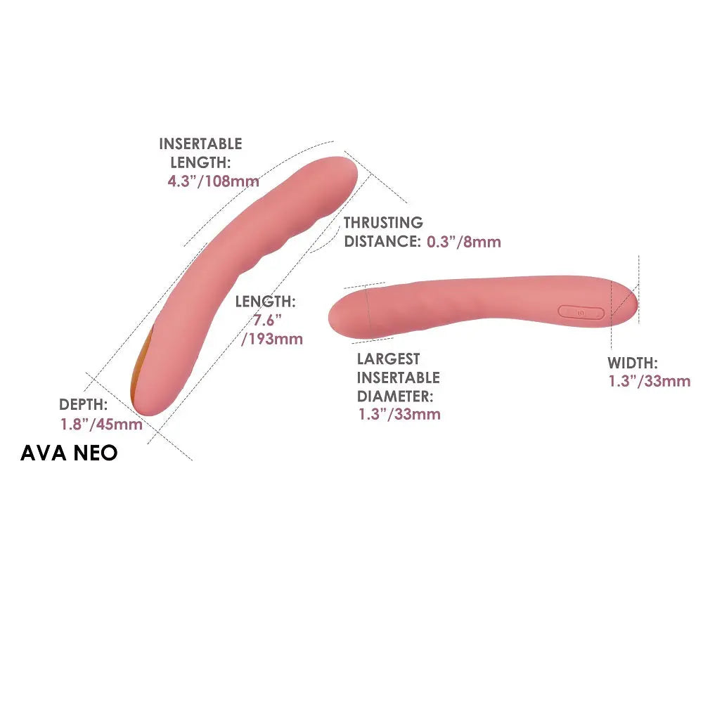 Svakom Ava Neo Interactive Thrusting Vibrator Pink Svakom