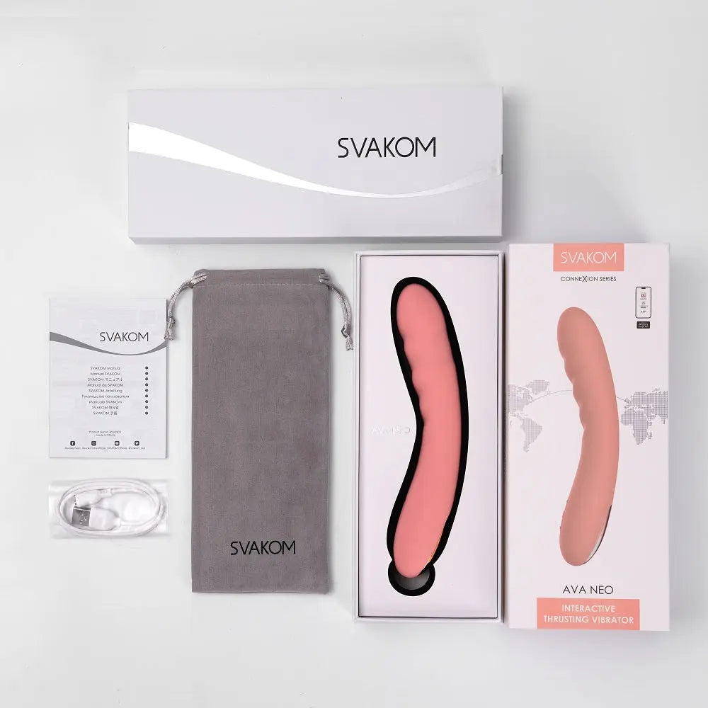 Svakom Ava Neo Interactive Thrusting Vibrator Pink Svakom